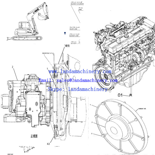 Sumitomo KWJ0021 Excavator Engine Drive Coupling Flywheel Flange