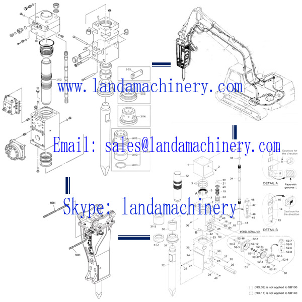 Furukawa F40 Breaker Seal Kit F-40 Hydraulic Hammer Service Parts