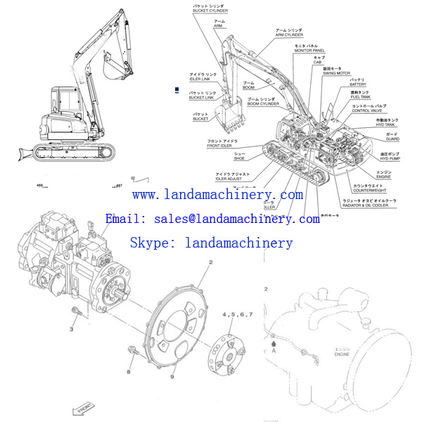 Kato 827-11601000 Excavator Hydraulic Mounting Coupling Engine Coupler