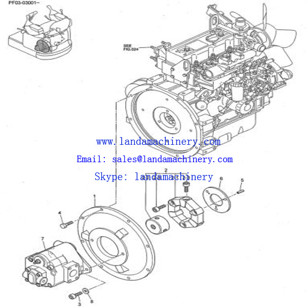 CAT 266-6280 255-2942 Caterpillar excavator engine drive hydraulic pump coupling