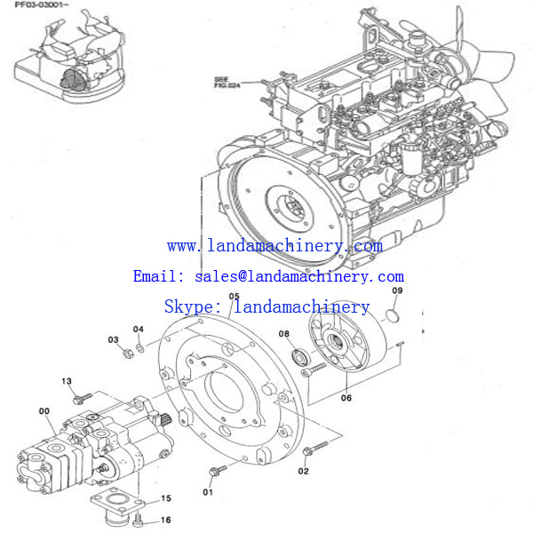 Kubota RB401-42620 Kupplung Mini Excavator Engine Drive Coupling